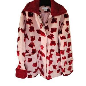 Glamorous Pink Abstract Coat